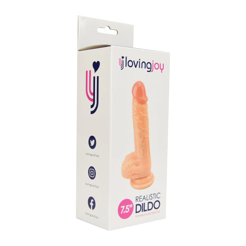 Loving Joy Realistic Dildo with Balls and Suction Cup 7.5 Inch - intimi