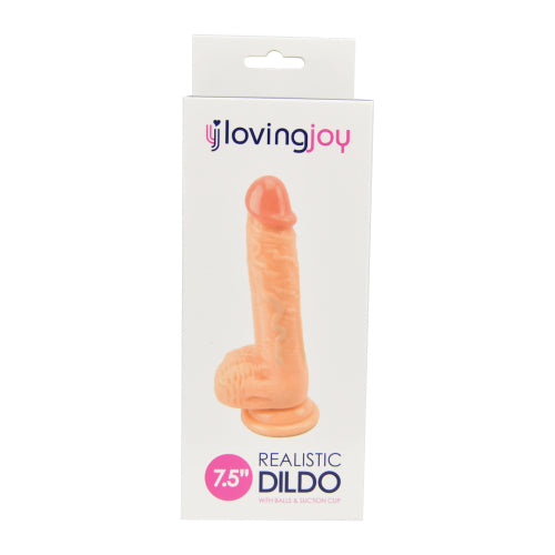Loving Joy Realistic Dildo with Balls and Suction Cup 7.5 Inch - intimi