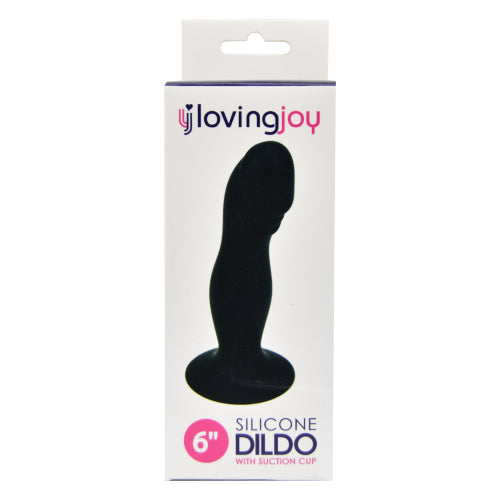 Loving Joy 6 Inch Silicone Dildo with Suction Cup - intimi