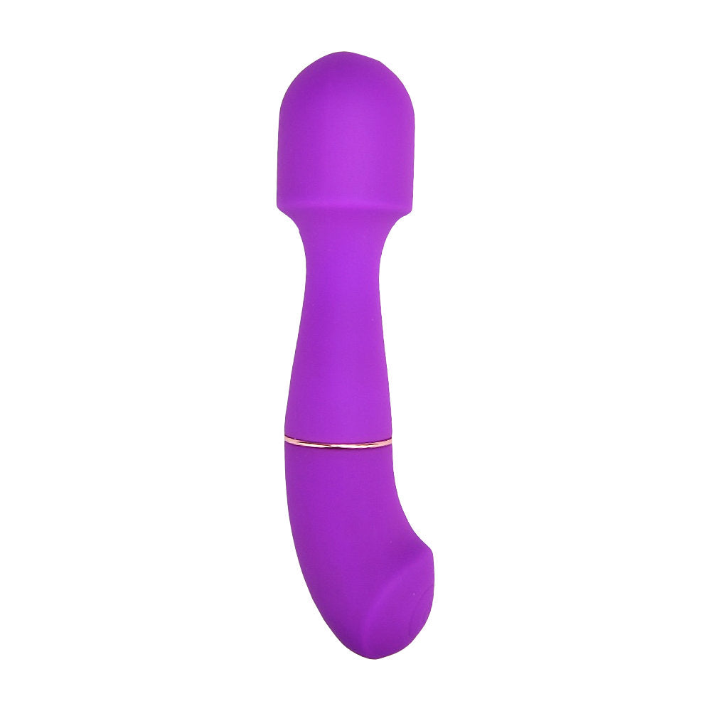 Loving Joy DUA interchangeable rabbit vibrator with two attachments, featuring sleek design and flexible stimulation accessories.