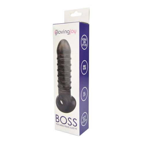 Loving Joy Boss Textured Penis Sleeve with Ball Loop penissuojus