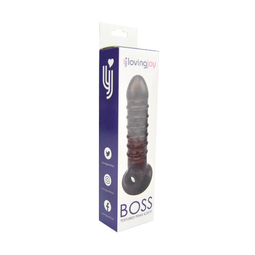Loving Joy Boss Textured Penis Sleeve with Ball Loop penissuojus