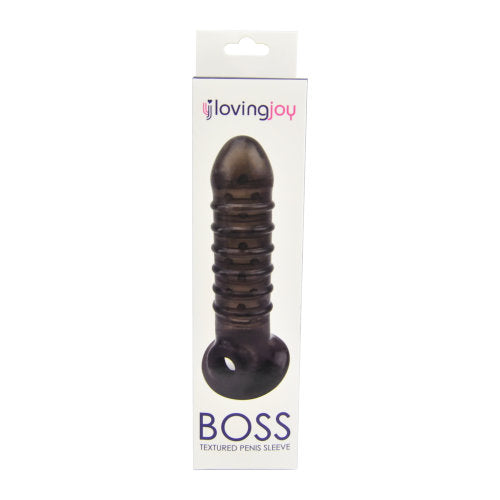 Loving Joy Boss Textured Penis Sleeve with Ball Loop penissuojus