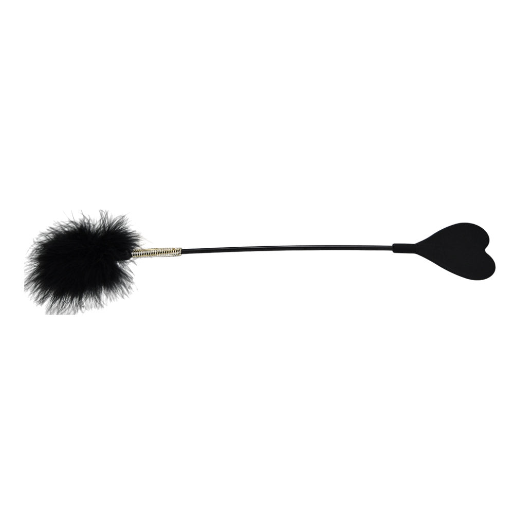 Bound to Please Silicone Heart Shaped Crop with Feather T... BDSM-väline