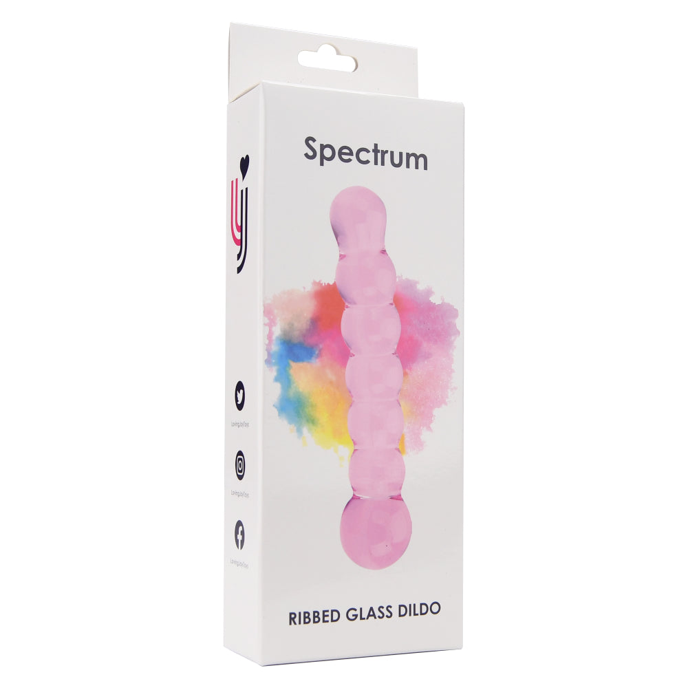 Spectrum Ribbed Glass Dildo - intimi