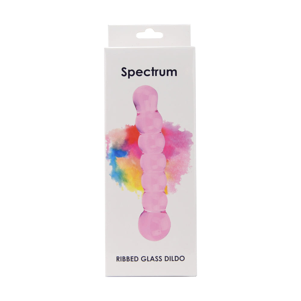 Spectrum Ribbed Glass Dildo - intimi