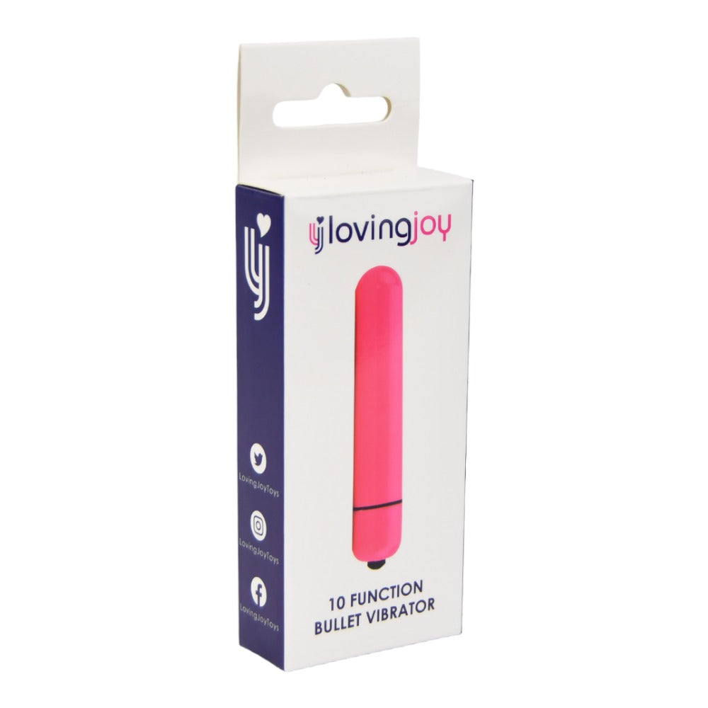 Loving Joy 10 Function Pink Bullet Vibrator - intimi