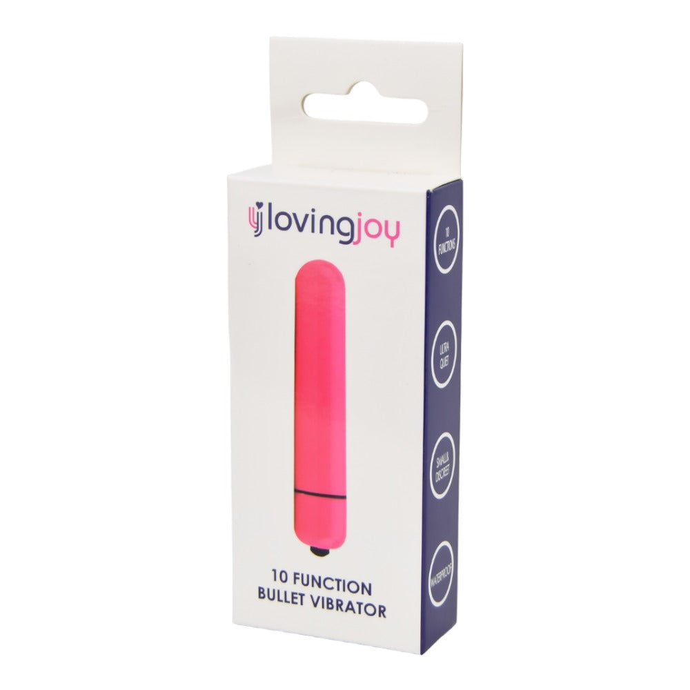 Loving Joy 10 Function Pink Bullet Vibrator - intimi