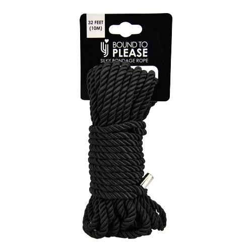 Bound to Please Silky Bondage Rope 10m Black bondage-kahle