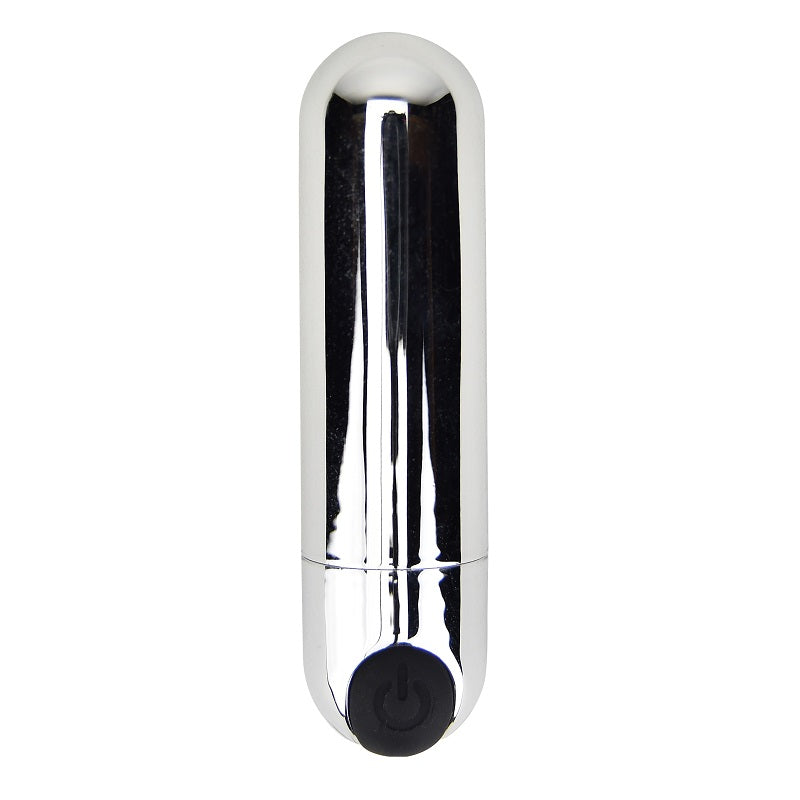 Loving Joy 10 Function Rechargeable Bullet Vibrator Silver bullet-vibraattori | intimi.fi