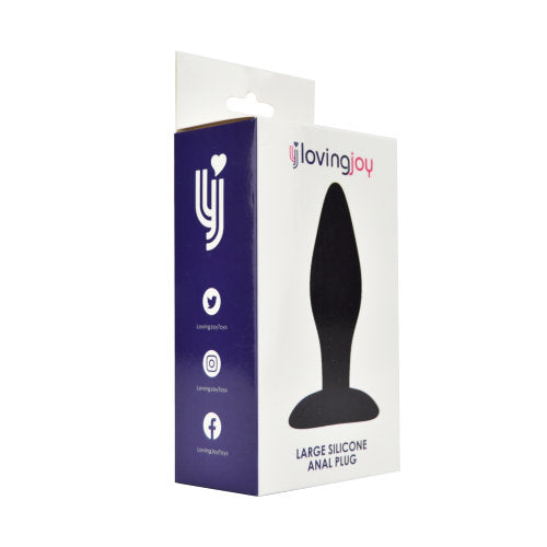 Large Loving Joy silicone anal plug, a smooth and flexible butt plug designed for comfortable anal stimulation.