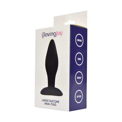 Loving Joy large silicone anal plug, a smooth and flexible butt plug designed for comfortable anal pleasure.