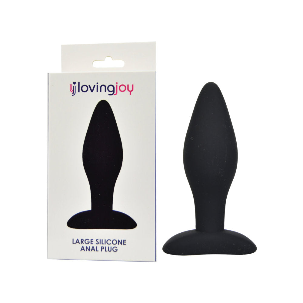 Loving Joy large silicone anal plug, a smooth and flexible butt plug designed for comfortable anal pleasure.