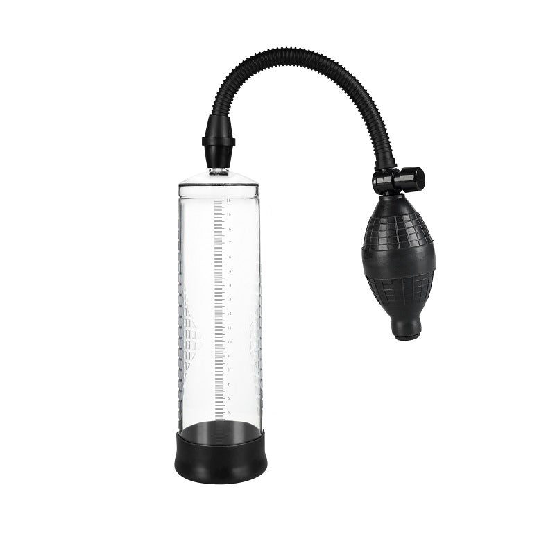 Rev Bulb Penis Pump, 8.5 inches, featuring a sleek design and ergonomic grip for male enhancement and pleasure.