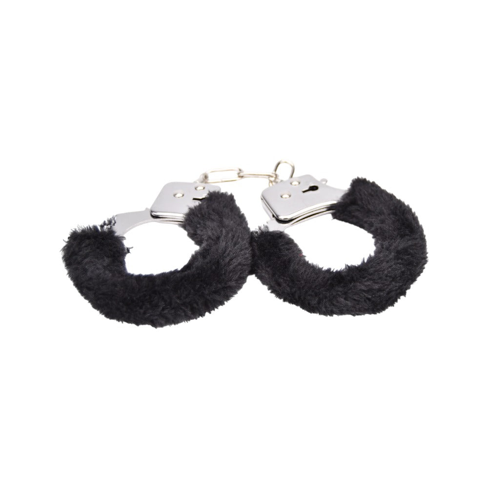 Bound to Play. Heavy Duty Furry Handcuffs Black bondage-kahle