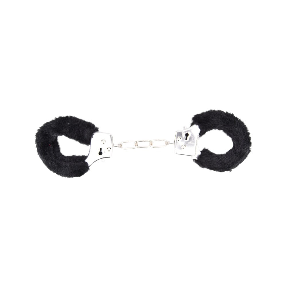 Bound to Play. Heavy Duty Furry Handcuffs Black bondage-kahle | intimi.fi