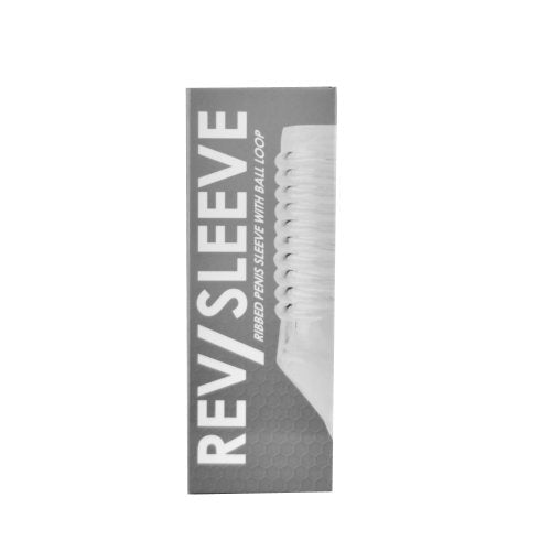 Rev Ribbed Penis Sleeve with Ball Loop, featuring a textured design for enhanced pleasure and comfort.