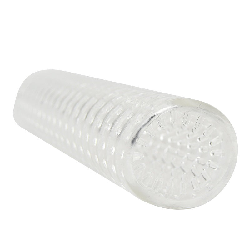 REV Rev-Sleeves Textured Stroker for male masturbation, featuring realistic textures and compact design.