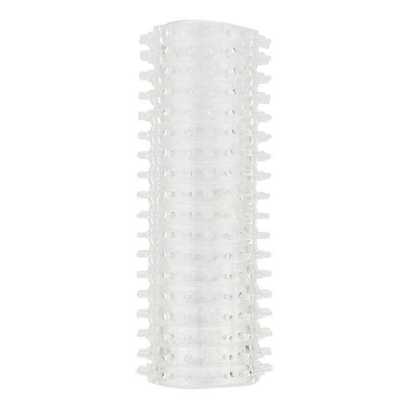 REV Rev-Sleeves Textured Stroker male masturbator with realistic inner textures for enhanced sensation, shown in close-up.