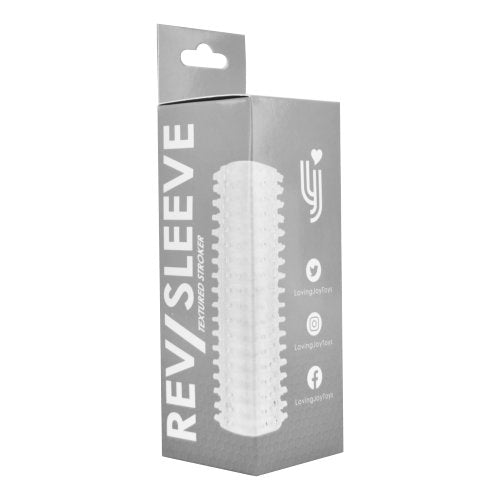 REV Rev-Sleeves Textured Stroker for male masturbation, featuring realistic textured interior for enhanced sensation.