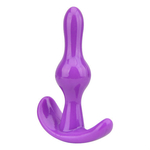 Purple Loving Joy butt plug, smooth silicone anal toy, designed for comfort and pleasure, shown in a soft, close-up image.