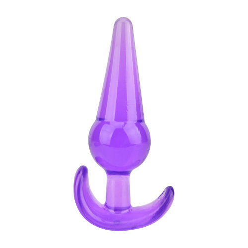 Loving Joy purple butt plug training kit with multiple sizes, smooth silicone material, designed for comfortable anal training.