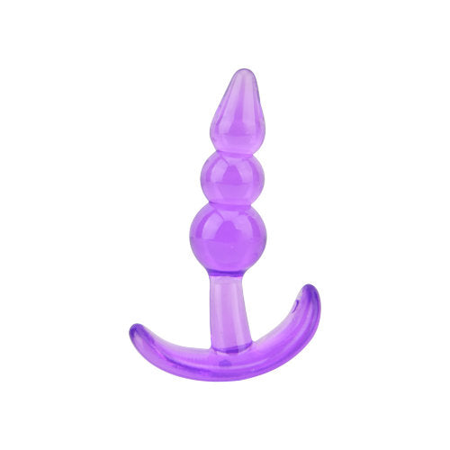 Loving Joy purple butt plug training kit with multiple sizes, designed for beginner anal pleasure and comfort.