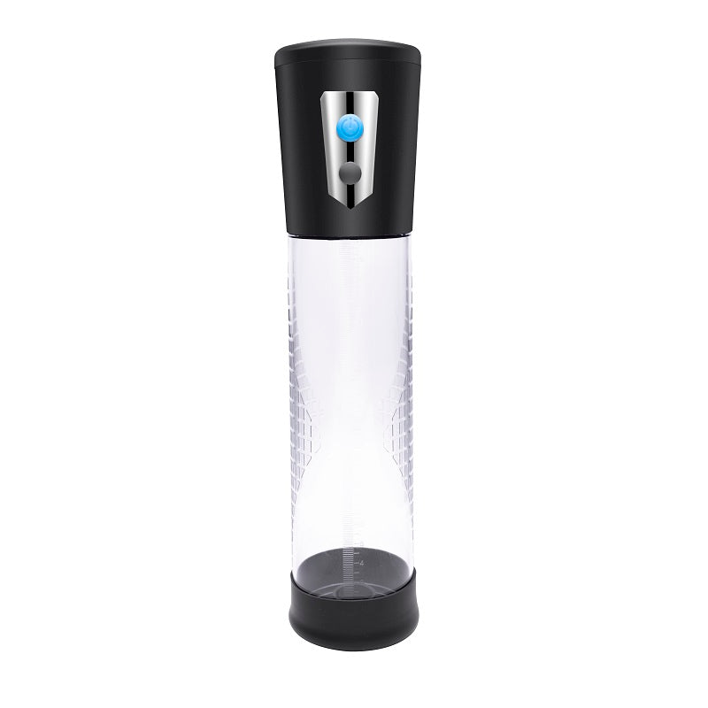 Rev Automatic Penis Pump with ergonomic design and clear cylinder for effective penis enlargement.
