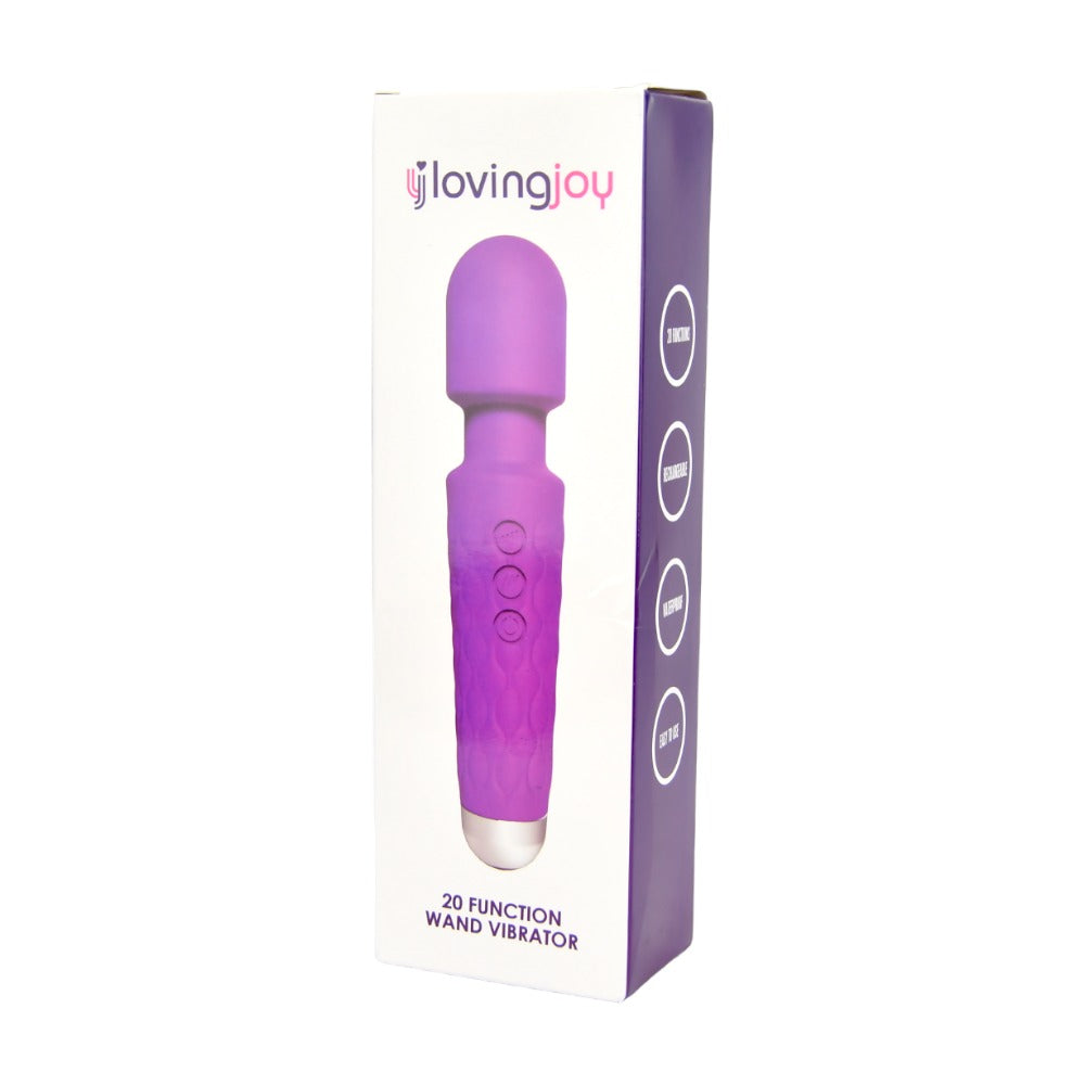 Loving Joy 20 Function Wand Vibrator Purple wand-vibraattori