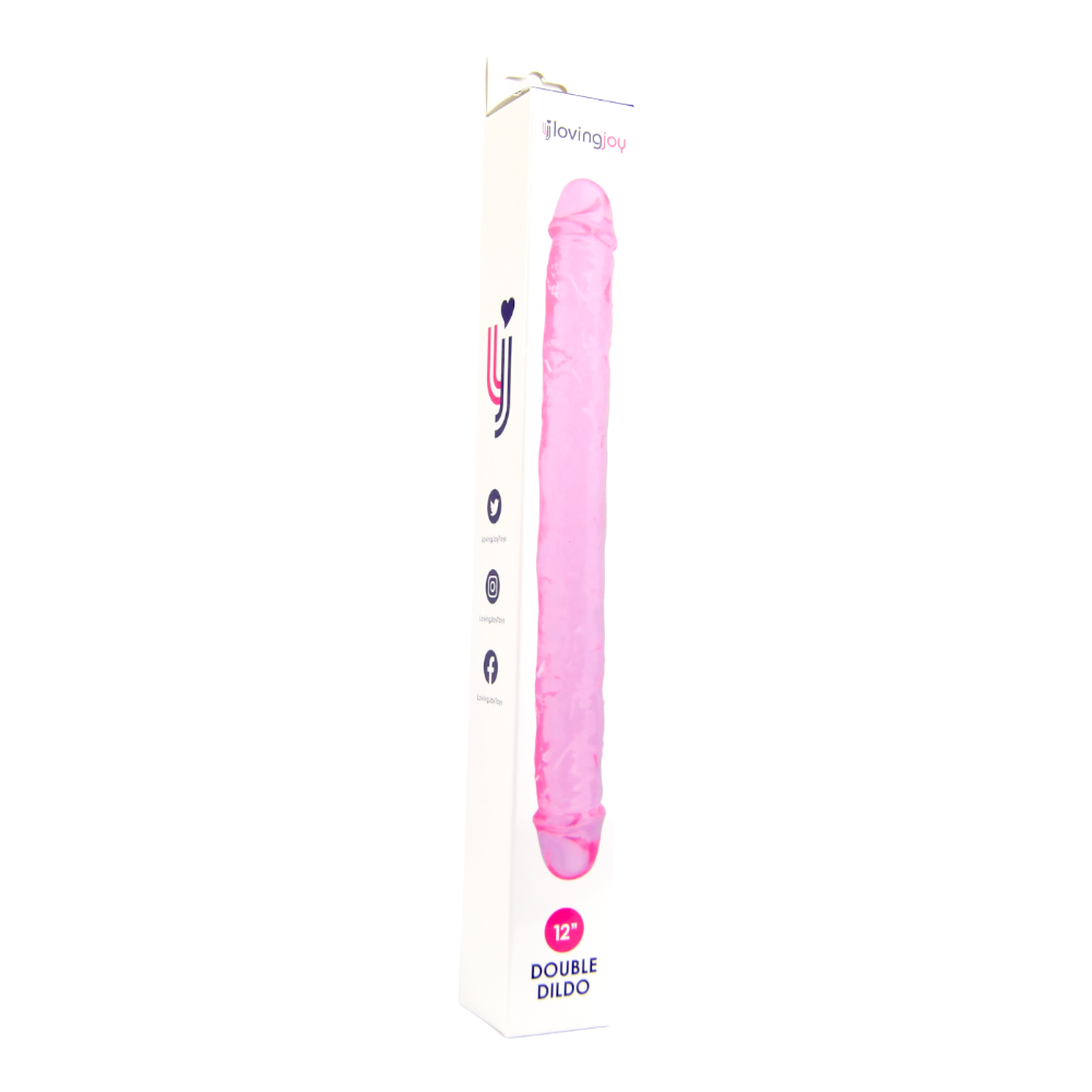 Loving Joy 12 Inch Double Dildo Pink kaksipäinen dildo