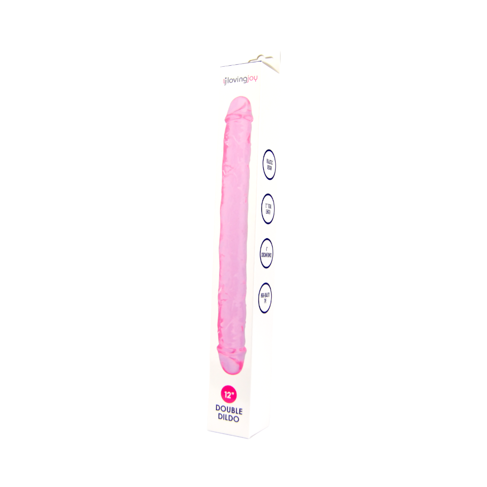 Loving Joy 12 Inch Double Dildo Pink kaksipäinen dildo