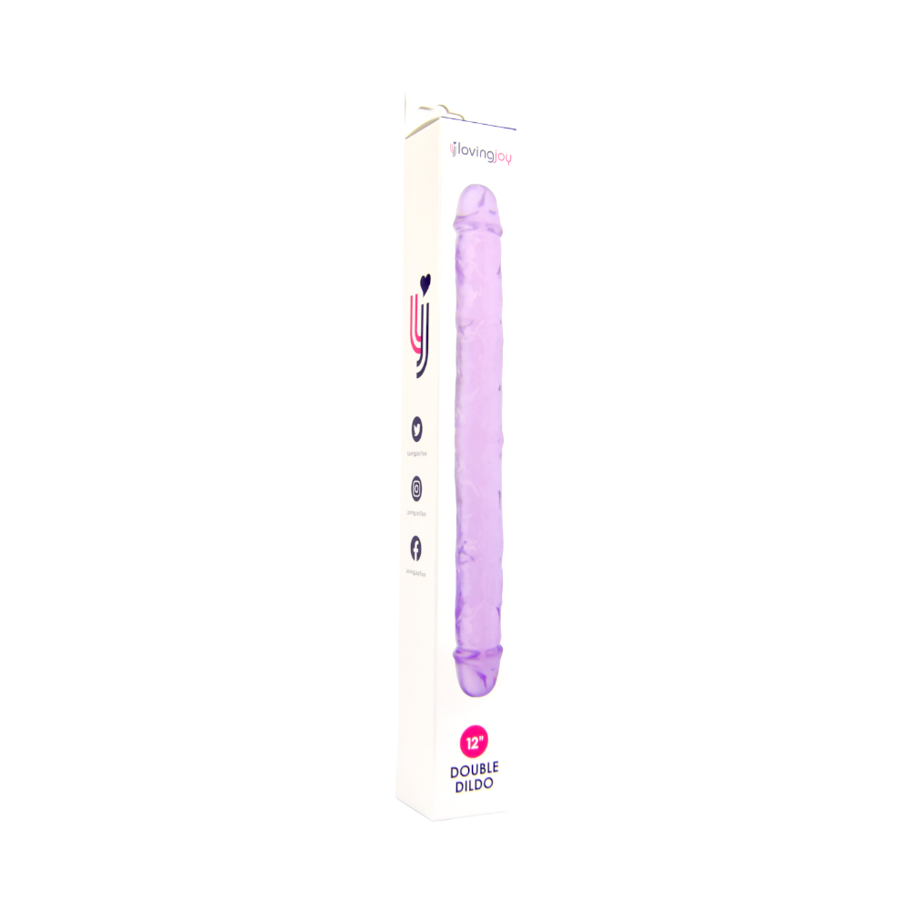Loving Joy 12 Inch Double Dildo Purple kaksipäinen dildo