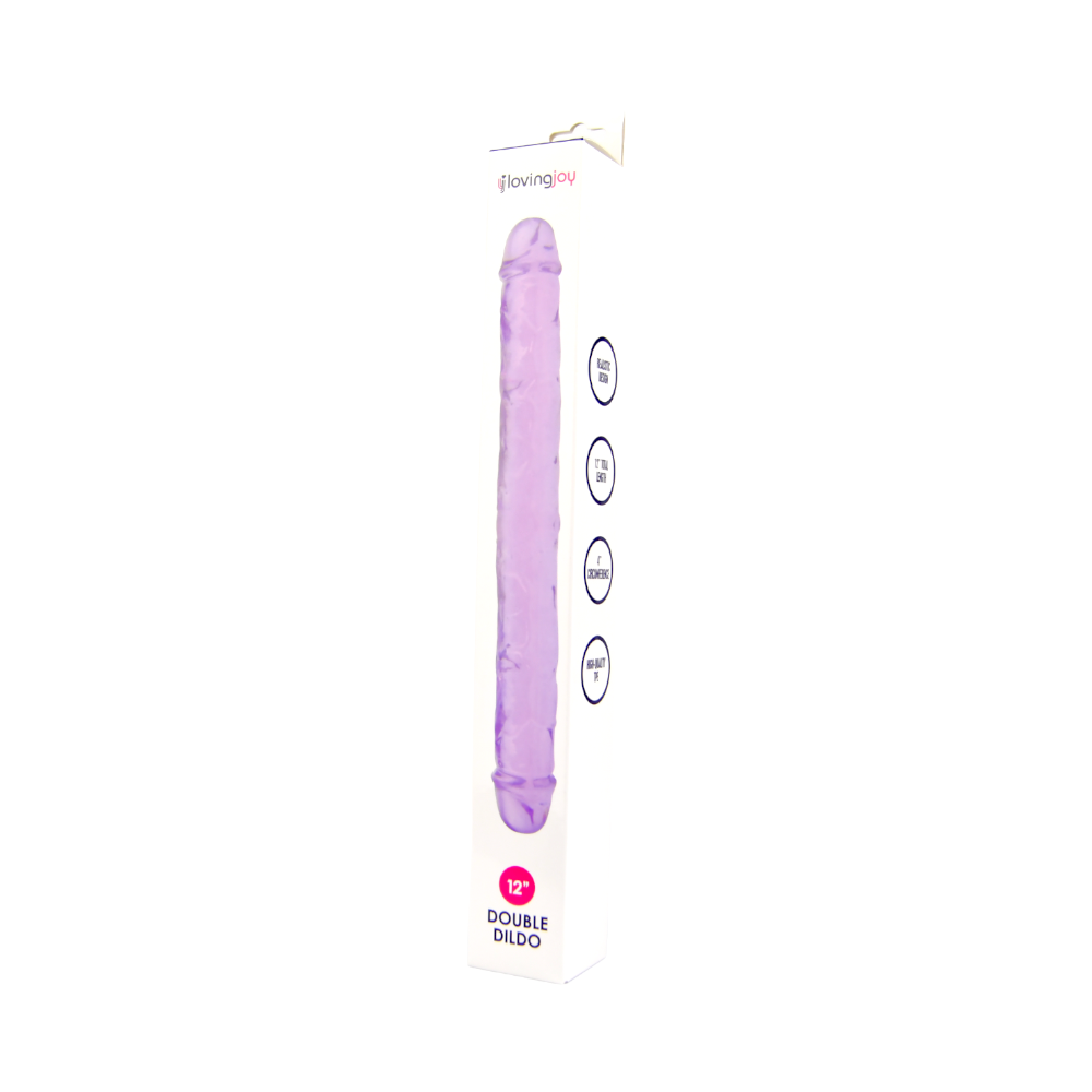 Loving Joy 12 Inch Double Dildo Purple kaksipäinen dildo