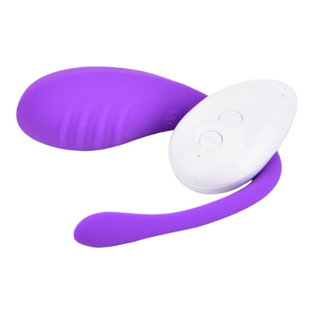 Loving Joy remote controlled love egg vibrator with sleek design and vibrant color, showcasing its compact size and features.