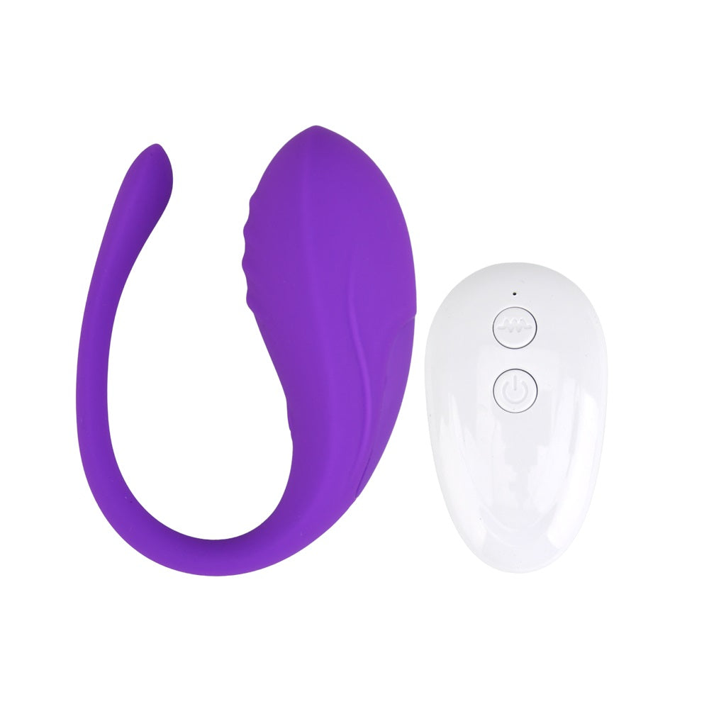 Loving Joy remote-controlled love egg vibrator in vibrant pink, showcasing its sleek design and wireless remote feature.
