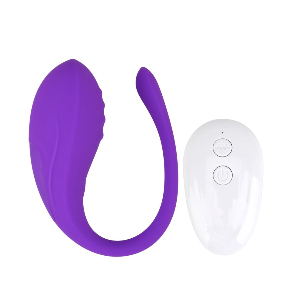 Loving Joy remote controlled love egg vibrator in sleek design, displaying vibrant color and compact size for discreet pleasure.