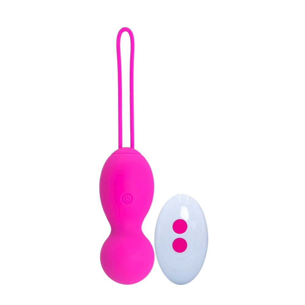 Loving Joy remote-controlled vibrating Kegel balls in a sleek design, showcasing their smooth surface and discreet size.