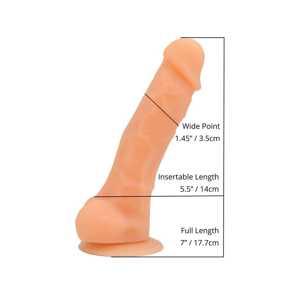 Loving Joy 7 Inch Realistic Silicone Dildo with Suction C... dildo
