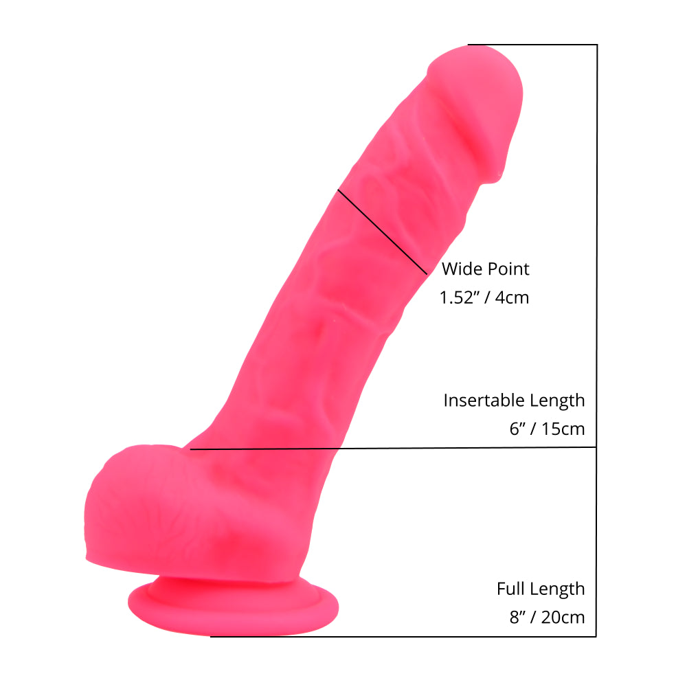 Loving Joy 8 Inch Realistic Silicone Dildo with Suction C... dildo