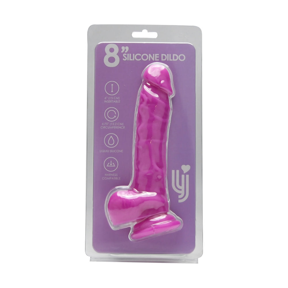 Loving Joy 8 Inch Realistic Silicone Dildo with Suction C... dildo