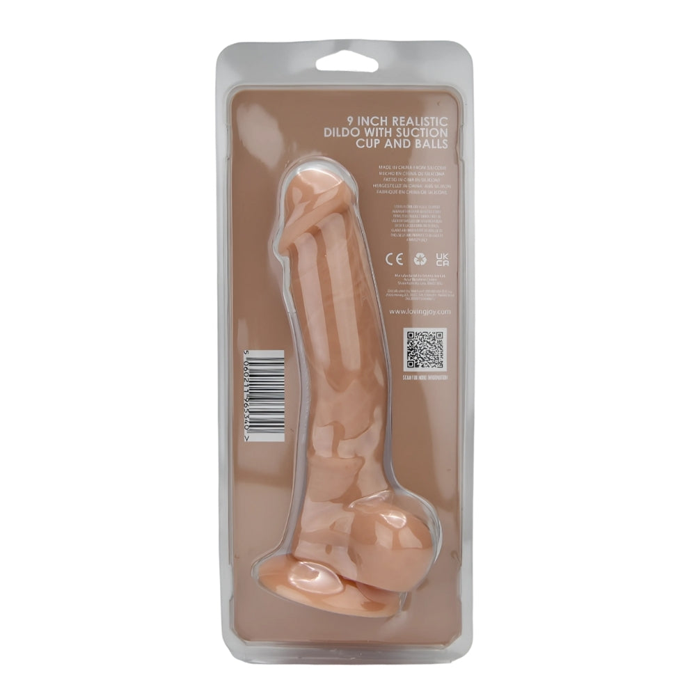 Loving Joy 9 Inch Realistic Silicone Dildo with Suction C... dildo