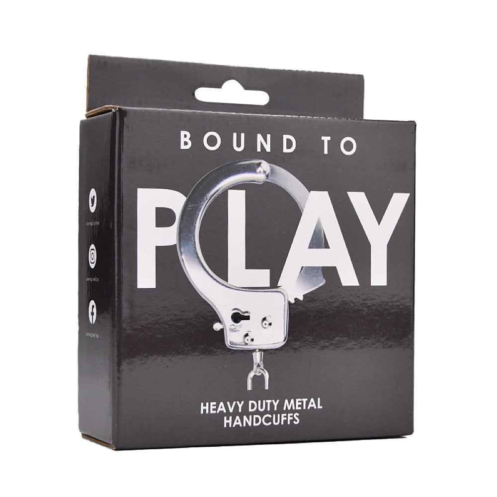 Bound to Play. Heavy Duty Metal Handcuffs bondage-kahle