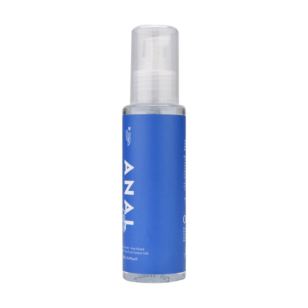 Loving Joy Aloe Infused Anal Lubricant 100ml bottle, clear gel with aloe for smooth, comfortable application