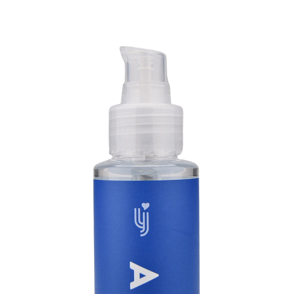 Loving Joy Aloe Infused Anal Lubricant in 100ml pump bottle, featuring clear gel with aloe for smooth, comfortable application.