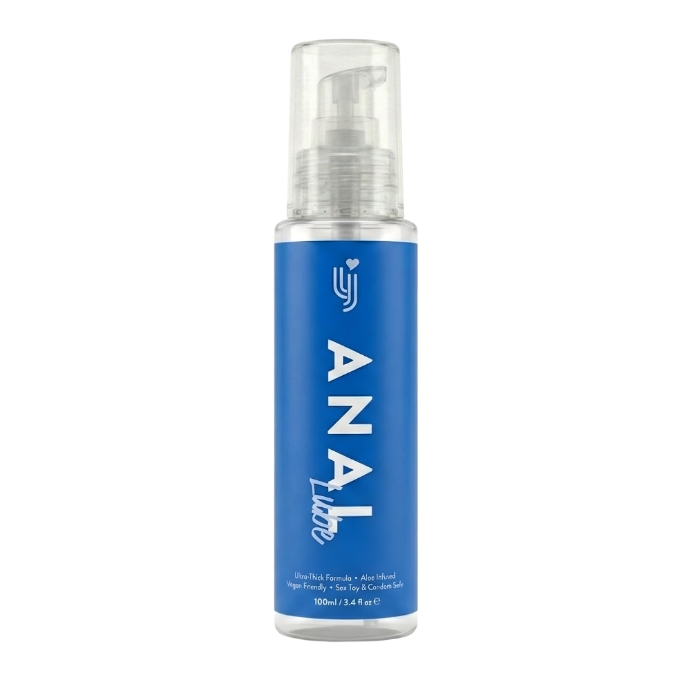 Loving Joy Aloe Infused Anal Lubricant 100ml bottle, clear gel with aloe for smooth, comfortable anal lubrication.