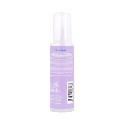 Back view of Loving Joy Silky Lubricant 100ml bottle by Loving Joy Lubricants, showing the product label and packaging.