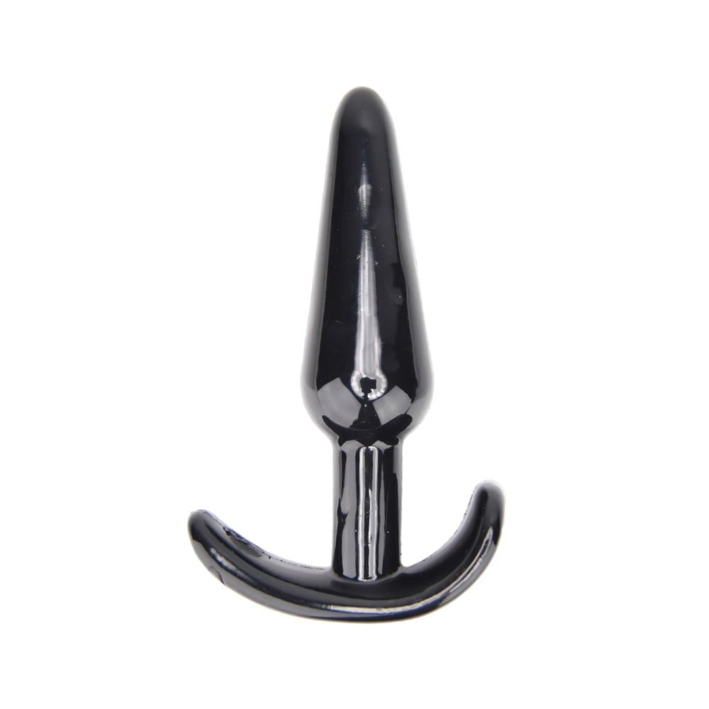 Loving Joy black anal beads training kit with multiple bead sizes for anal pleasure and beginner-friendly anal stimulation.