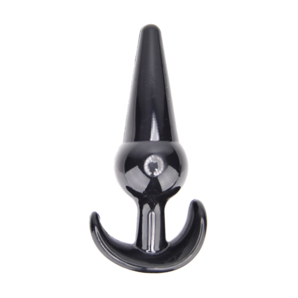Loving Joy black anal beads training kit with multiple beads and a tapered tip for beginner anal play.