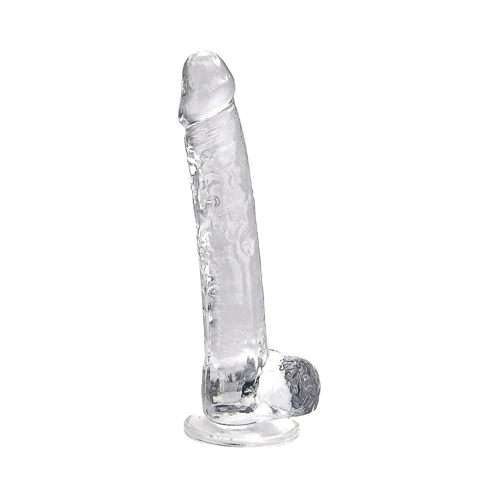 Loving Joy 11 Inch Dildo with Balls Clear dildo