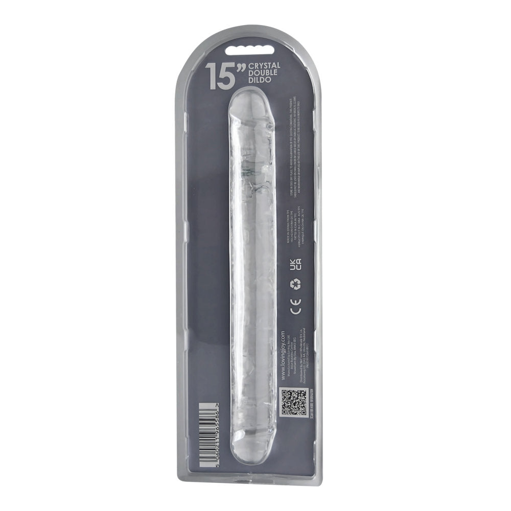 Loving Joy 15 Inch Double Ended Dildo Clear kaksipäinen dildo